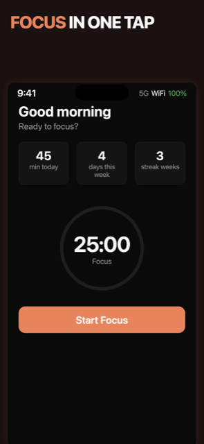 Focus in one tap